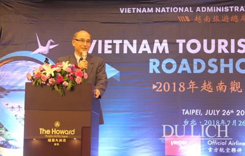 Tổng Thư ký Cục Du lịch Đài Loan Lâm Côn Nguyên phát biểu tại Chương trình